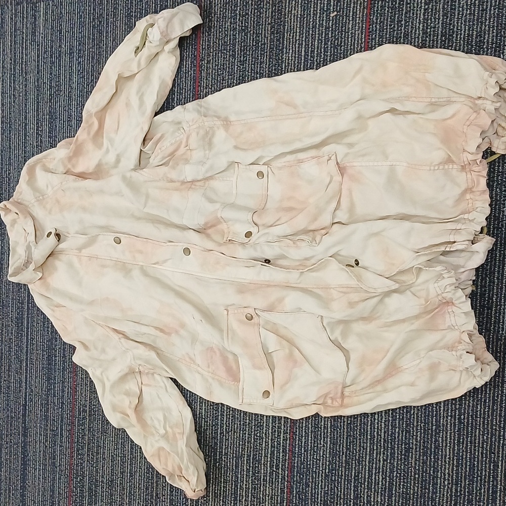 Free People Lightweight Utility Trench Coat Size Med - Picture 3 of 8